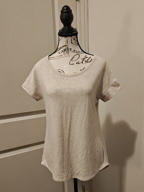 Maurices Short Sleeve Crewneck Tee in Light Beige